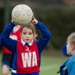 Netball match at Chesham Prep