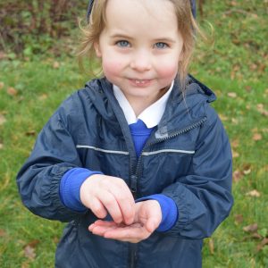 girl with something in her hand