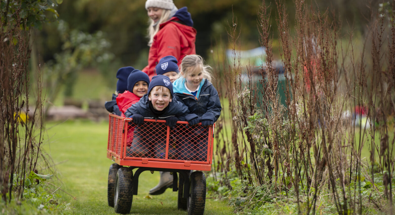 students in a dolly